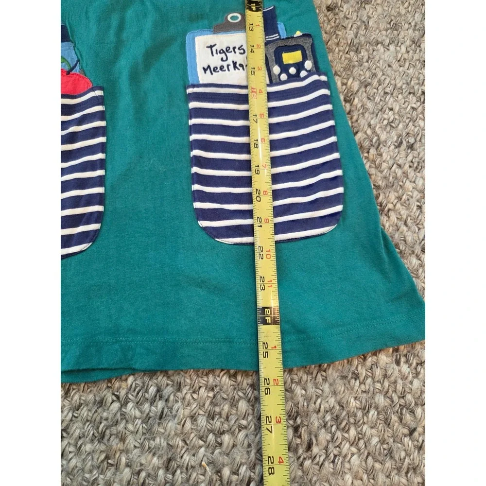 Mini Boden Zoologist Zoo Giraffe Back to School Appliqué Jersey Dress Girls 9-10